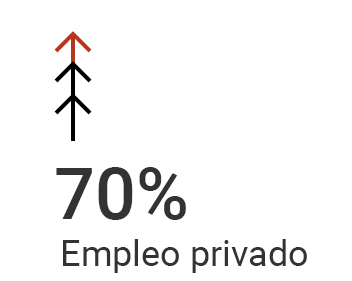 70% empleo privado